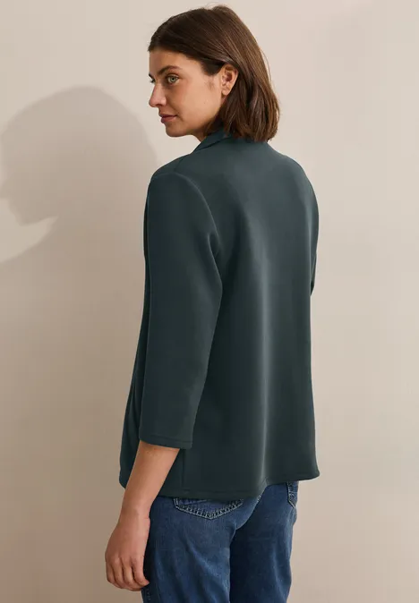 Zijden blazer slate khaki