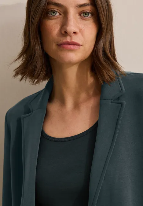 Zijden blazer slate khaki