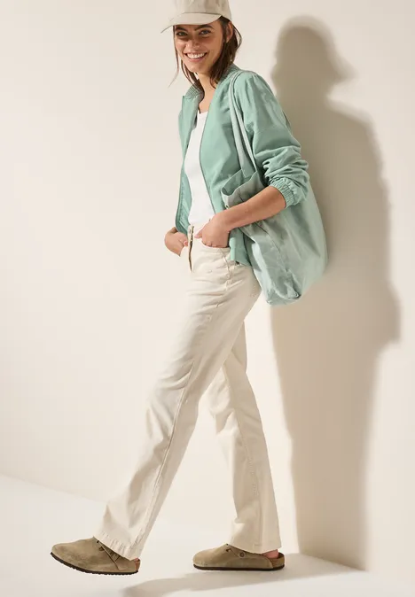 Blouson mit feiner Struktur matcha green