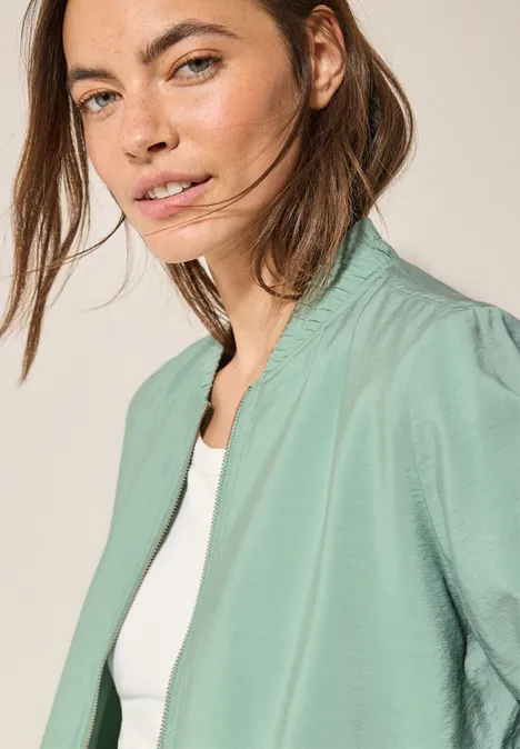 Blouson mit feiner Struktur matcha green