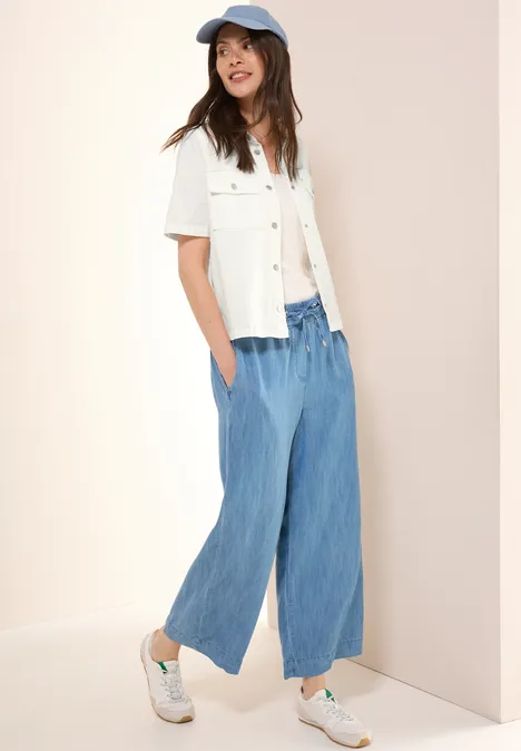 Kurzarm Overshirt vanilla white