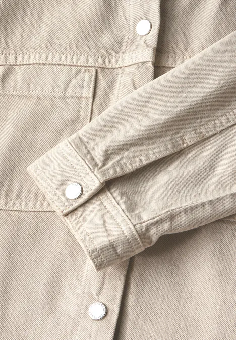 Overshirt mit Kapuze boulder beige