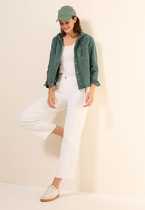 Overshirt mit Kapuze dark balmy khaki