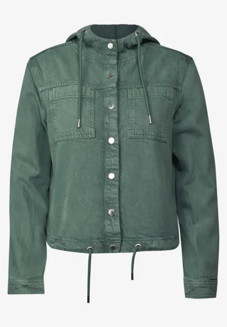 Overshirt mit Kapuze dark balmy khaki
