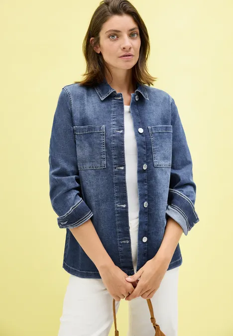 Denim Overshirt mid blue wash