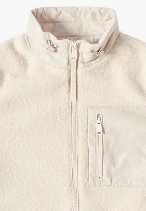 Teddy Jacke mit Details teddy vanilla white