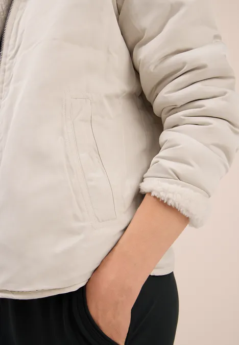 Wendbarer Blouson teddy vanilla white