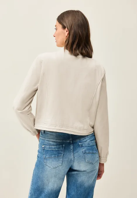Kurzer Blouson pearl beige