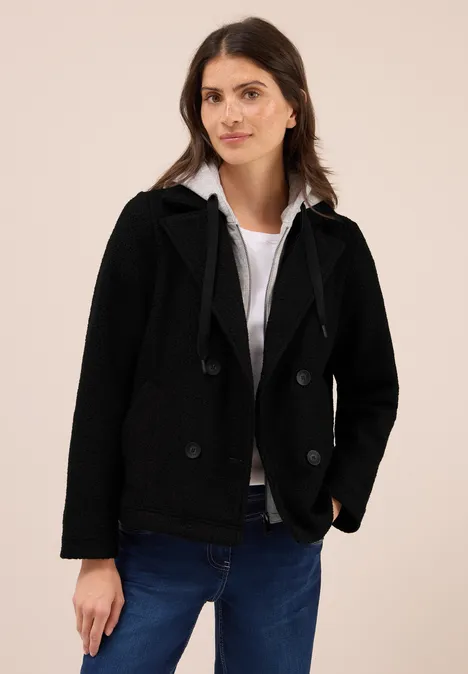 Trenchcoat mit Inlay Black