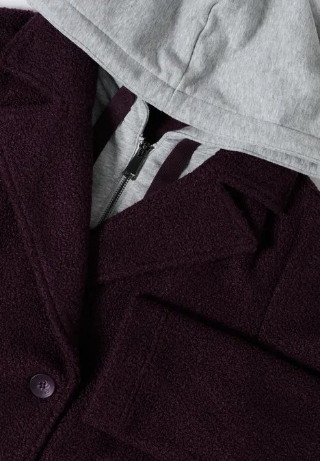 Trenchcoat mit Inlay dark plum
