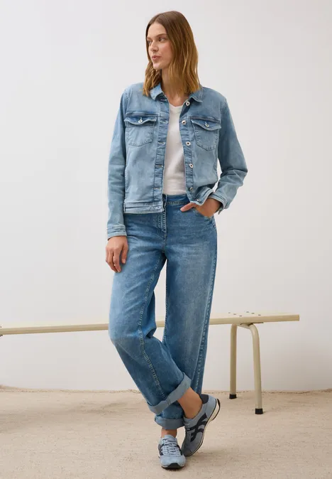 Jeansjacke mit Knopfleiste authentic used wash