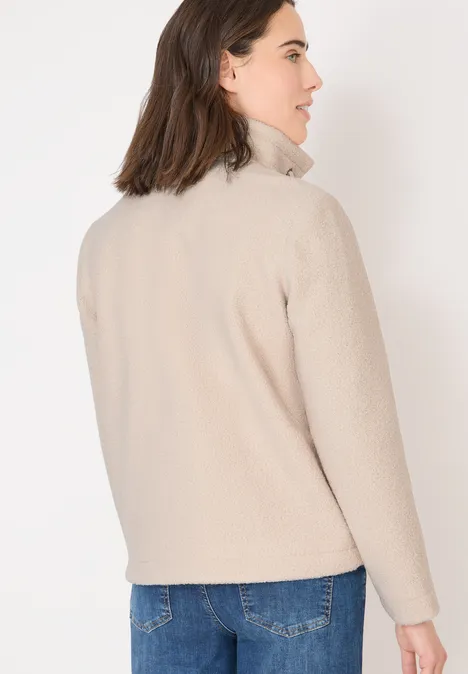Kort teddyjack teddy vanilla white