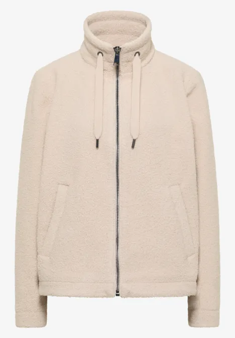 Kort teddyjack teddy vanilla white