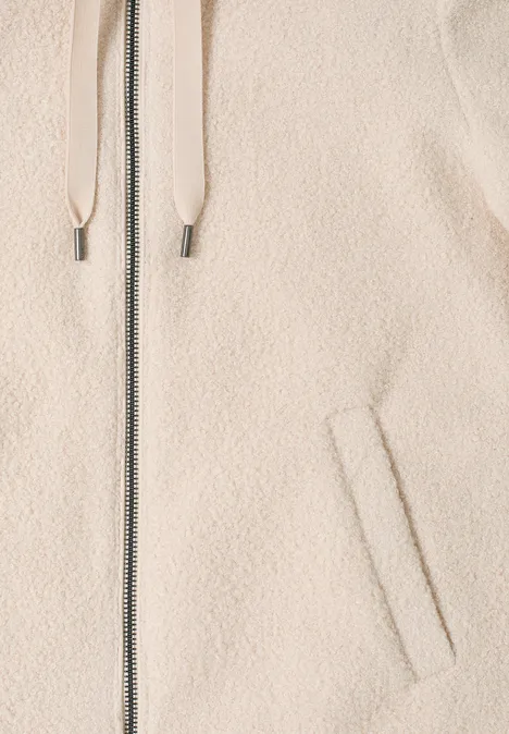 Kort teddyjack teddy vanilla white