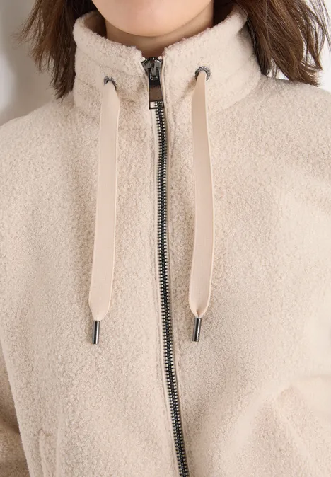 Kort teddyjack teddy vanilla white