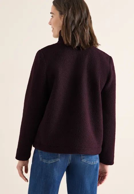 Kort teddyjack eggplant red