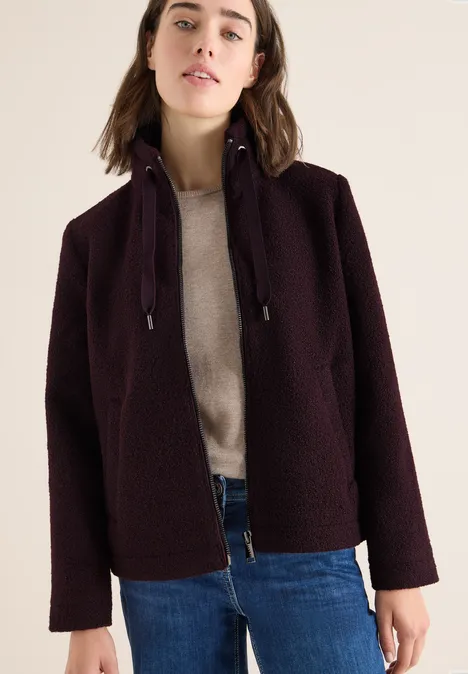 Kort teddyjack eggplant red
