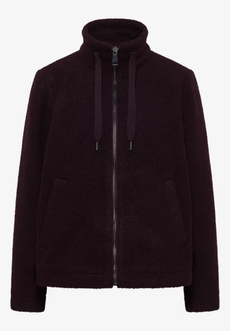 Kort teddyjack eggplant red
