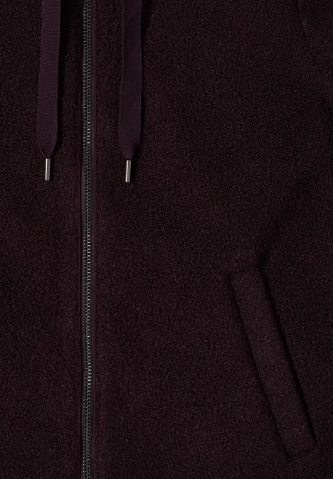 Kort teddyjack eggplant red