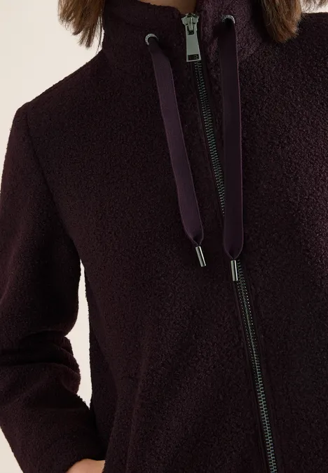 Kort teddyjack eggplant red
