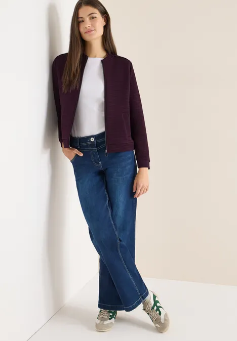 Kort gestructureerd jack eggplant red