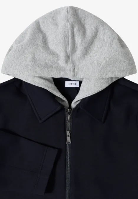 Scuba Jacke mit Sweat-Inlay urban dark blue