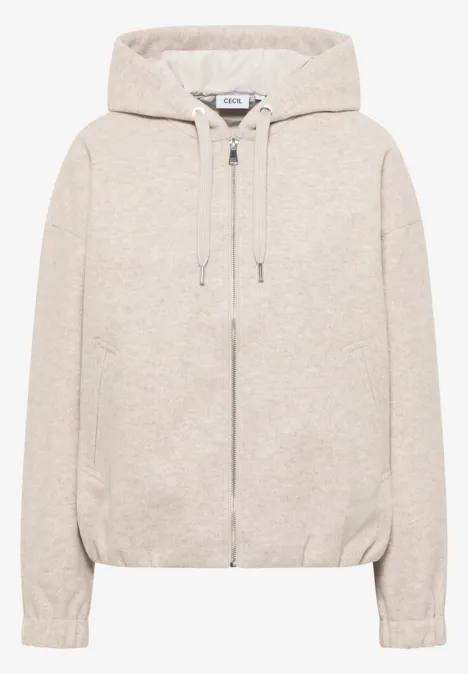 Blouson in Wolloptik oat milk beige melange