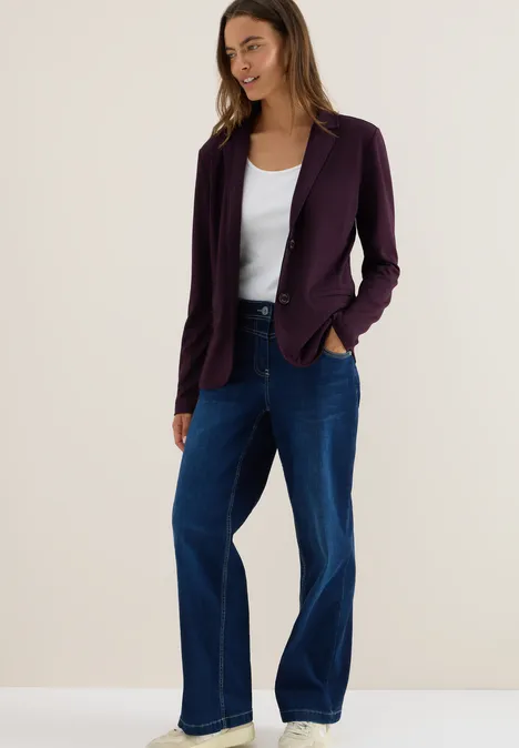 Basic Blazer eggplant red