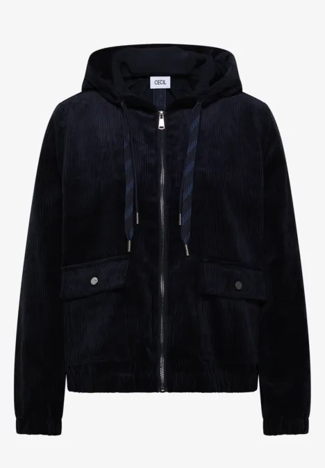 Cordjacke mit Kapuze urban dark blue
