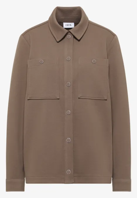 Overshirt mit Struktur cocoa taupe