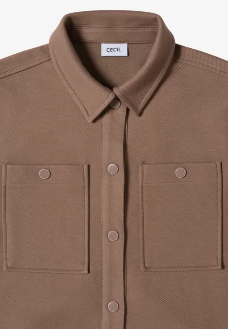 Overshirt mit Struktur cocoa taupe