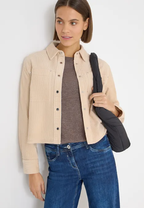 Veste sportive en velours côtelé oat milk beige