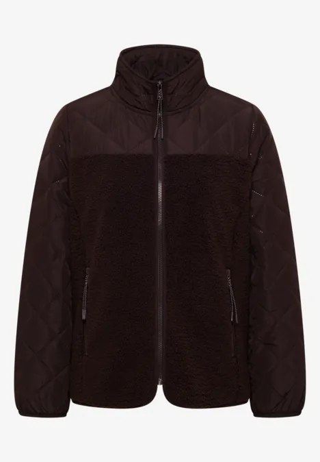 Teddy-Jacke mit Steppdetails tartufo brown