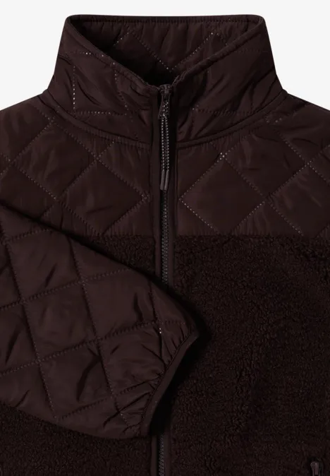 Teddy-Jacke mit Steppdetails tartufo brown