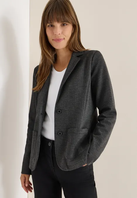 Blazer visgraat Black