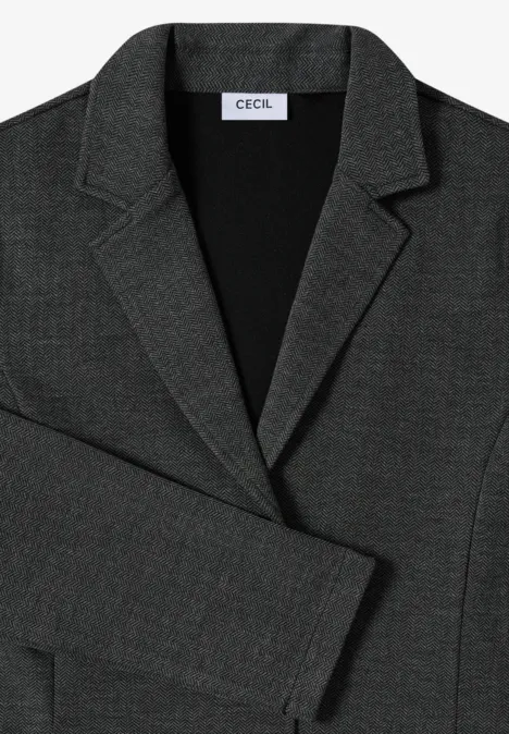 Blazer visgraat Black