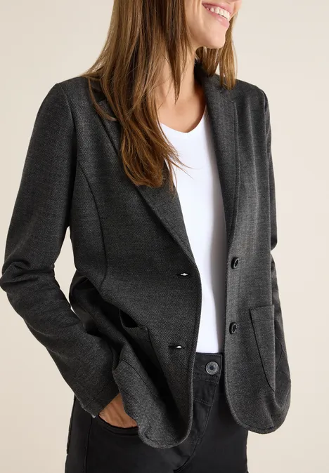 Blazer visgraat Black