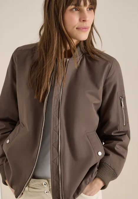 Sportieve blouson mocha taupe