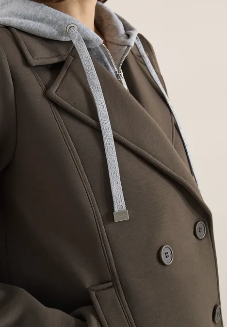 Trench-coat court mocha taupe