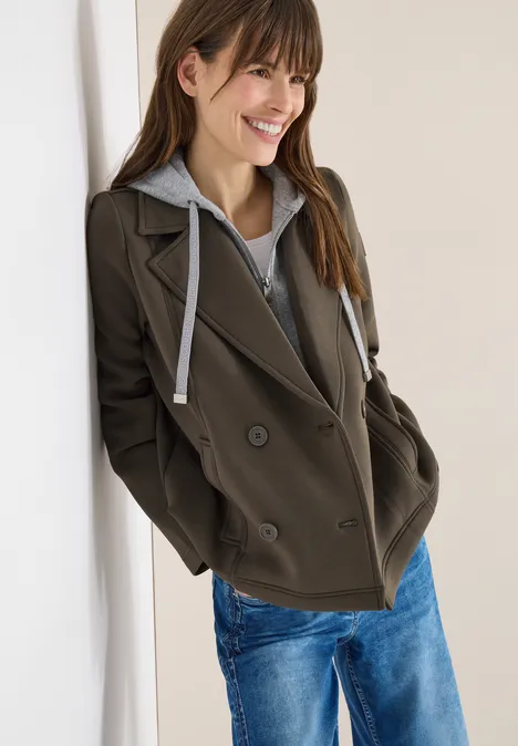 Trench-coat court mocha taupe