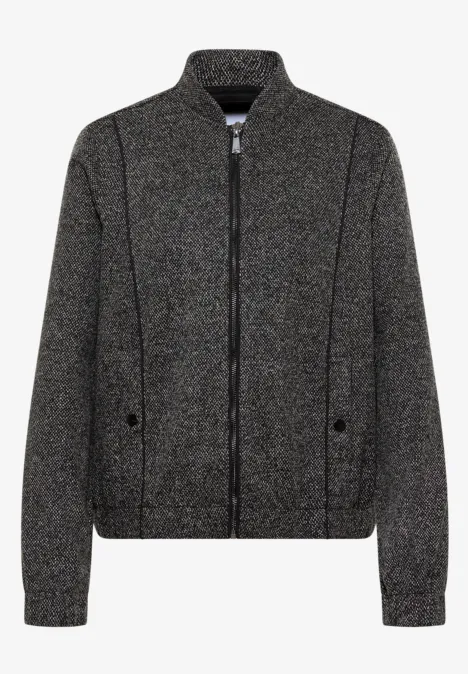 Blouson mit Elastiksaum Black