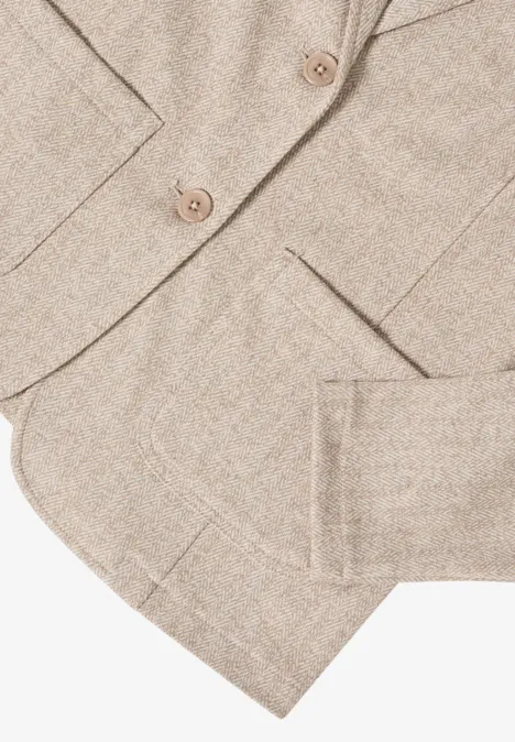 Herringbone Blazer creamy white