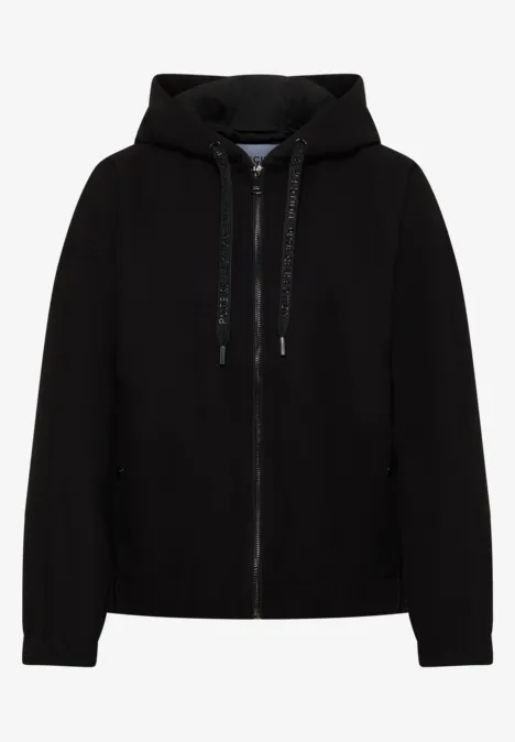 Hoodie Blouson in Wolloptik Black