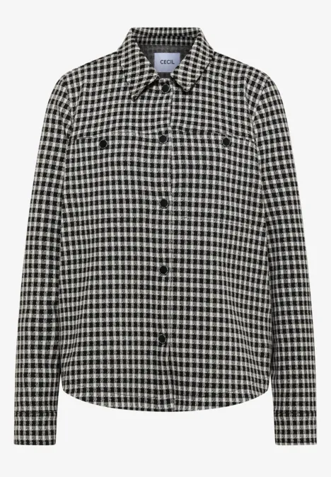 Jacquard geruite binnenjas Black Jacquard geruite binnenjas Black