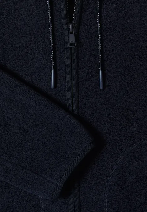 Fleecejacke mit Hoodie universal blue