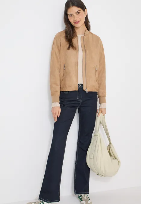 Blouson in Unifarbe golden camel