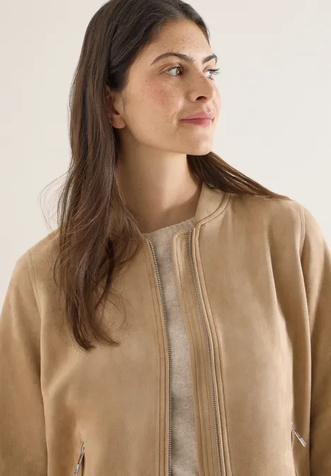 Blouson in Unifarbe golden camel