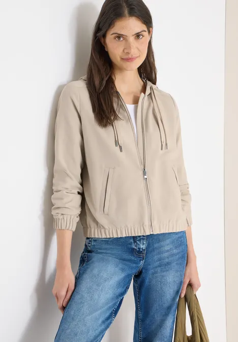 Hoodie Jacke grain beige