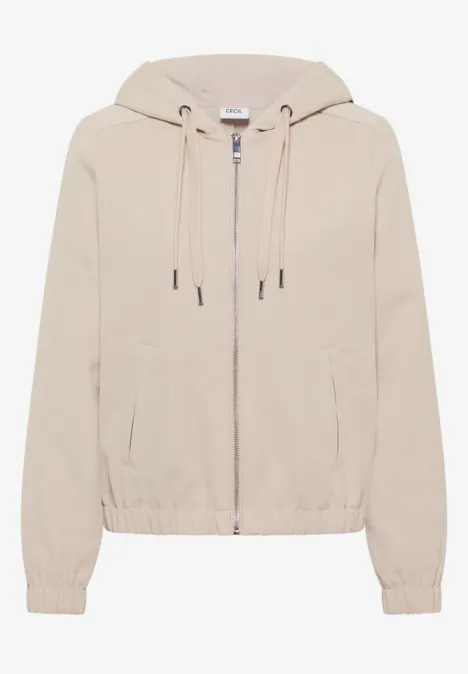 Hoodie Jacke grain beige