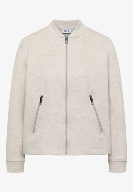 Blouson z lampasami pearl beige mel.